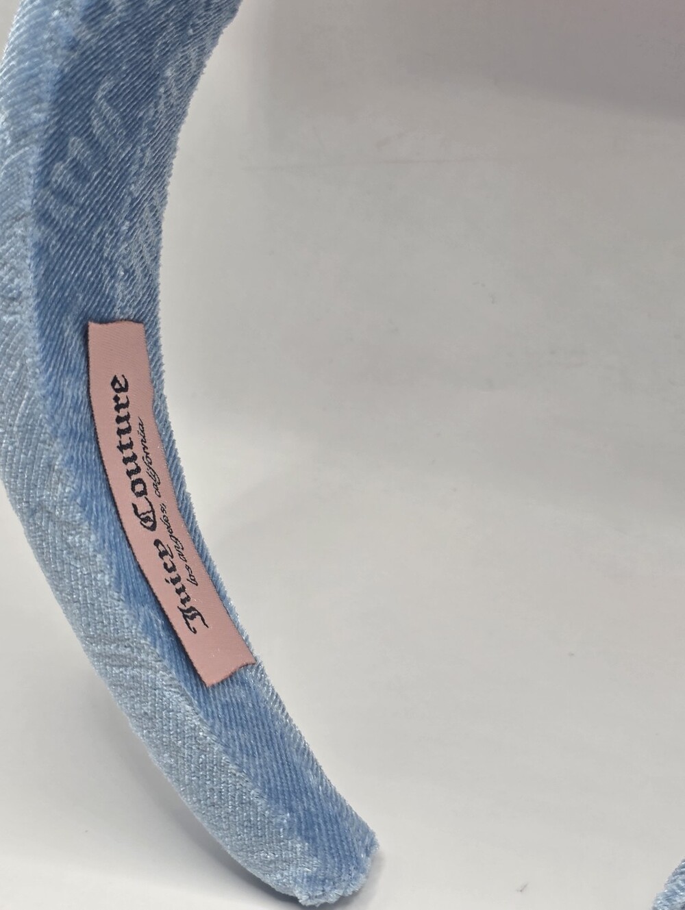 Juicy Couture Sky Blue Velvet Headband - Picture 2 of 6